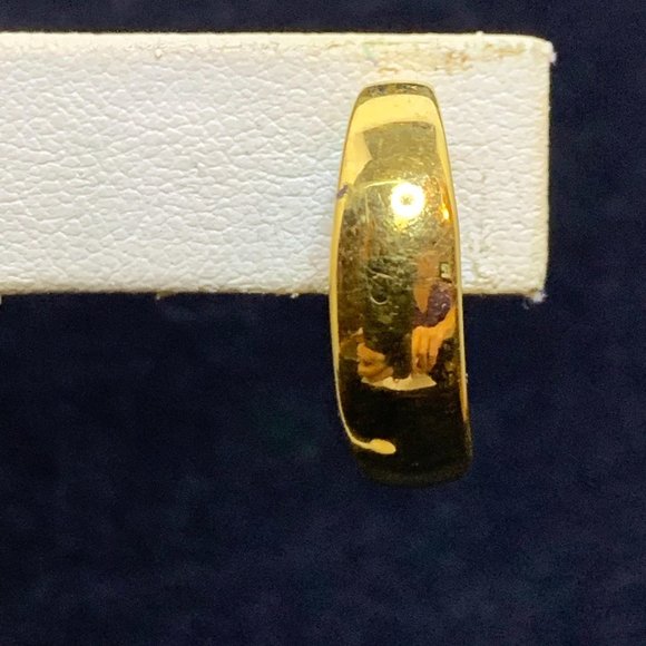 Vintage Napier Gold Tone Hoop Screw Back Earrings (2289 1&2) - Picture 4 of 7